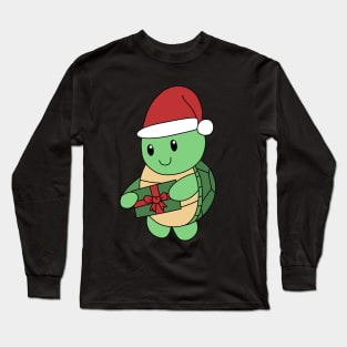 Friendly Santa Turtle Long Sleeve T-Shirt